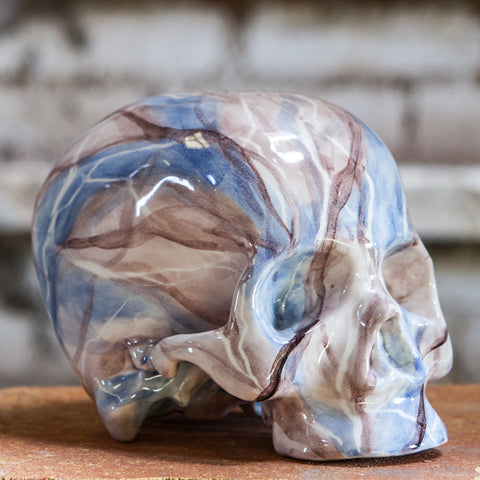 Skull Pink Marbled